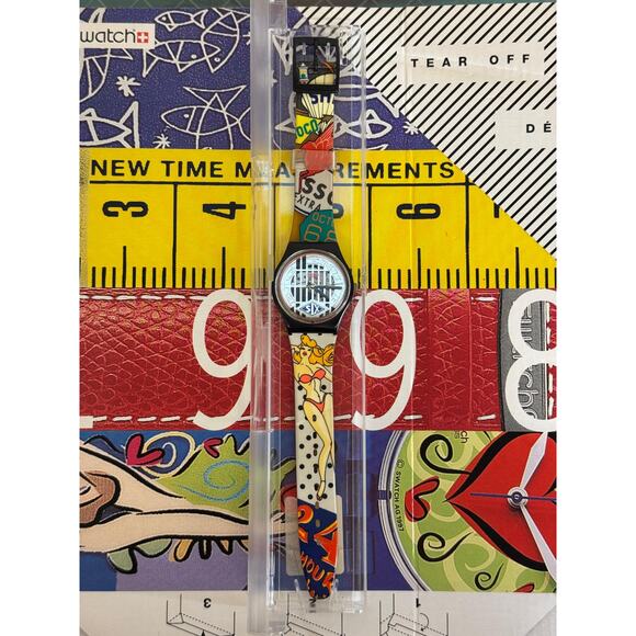 Swatch watch BIG ENUFF GB151 1993 Standard Gents New Old Stock - Picture 3 of 4